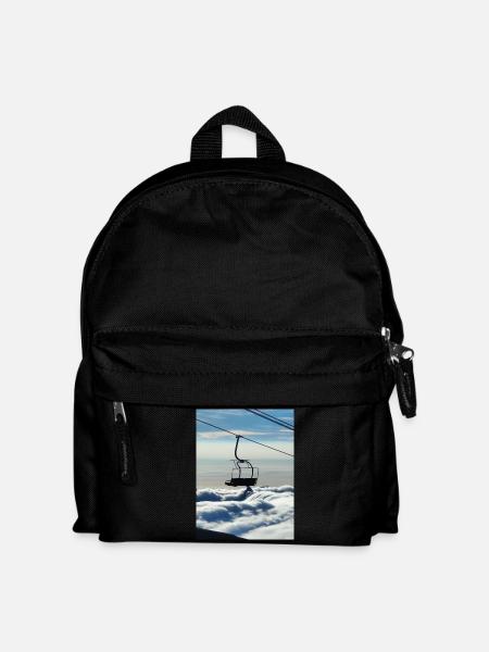 Wolkenmeer und Sessellift - Kinder Rucksack - Schwarz