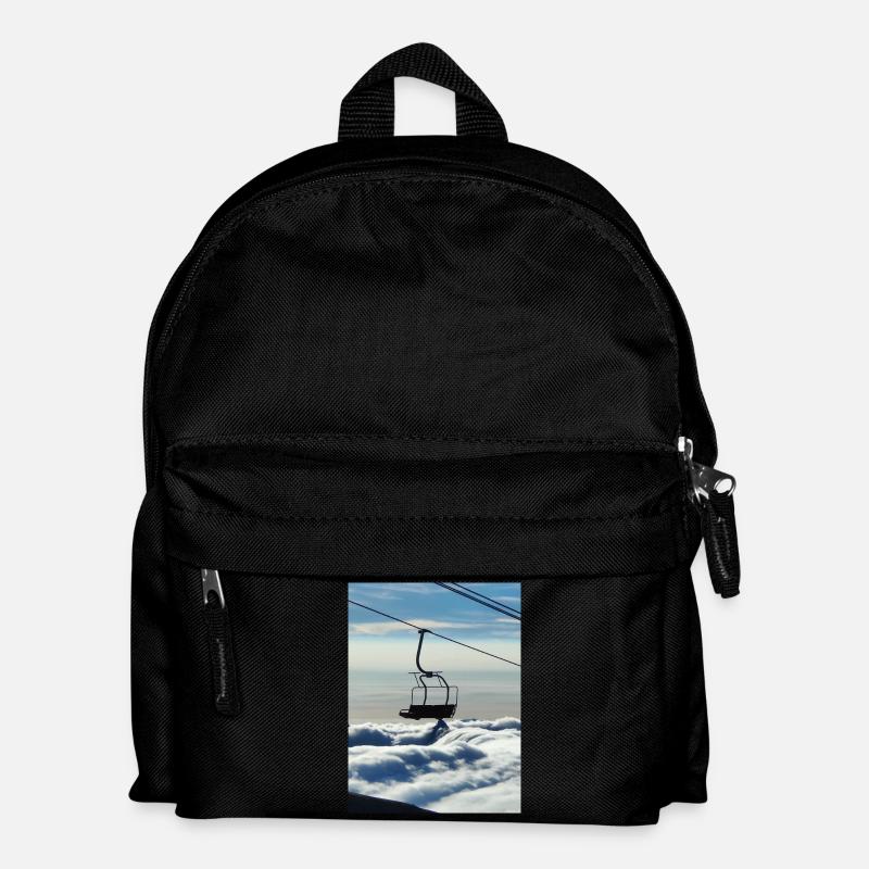 Wolkenmeer und Sessellift - Kinder Rucksack - Schwarz