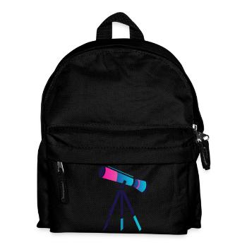 Flat and Colorful Telescope Design - Kids' Backpack - black - Front