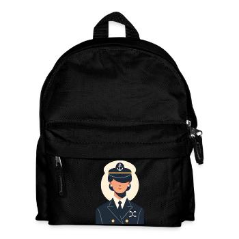 Schiffsführerin ohne Augen - Kinder Rucksack - Schwarz - Vorne