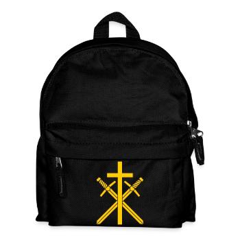 Cross and swords - Kids' Backpack - black - Front