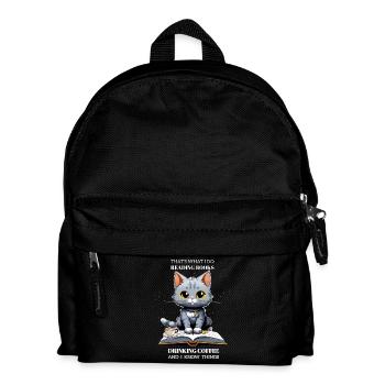 Chat Intello et Café - Kids' Backpack - black - Front