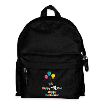 Chat heureux, baloons heureux - Sac à dos Enfant - noir - Devant
