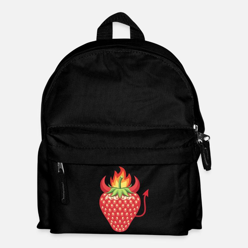 Teuflische Erdbeere - Kinder Rucksack - Schwarz