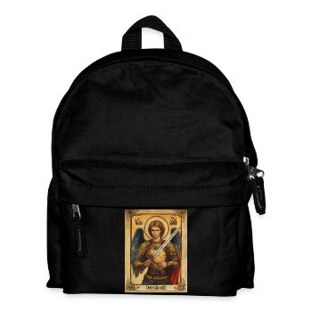 Deus lo vult Archange chrétien Michel - Sac à dos Enfant - noir - Devant