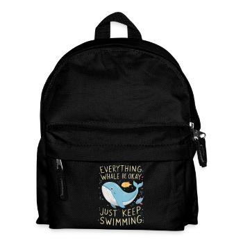 Whale Be Okay - Kinder Rucksack - Schwarz - Vorne