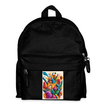 "Magical World of Colorful Wonders" - Kids' Backpack - black - Front