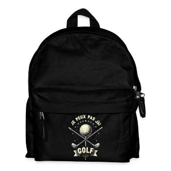 Je Peux Pas J'Ai Golf Clubs De Golf Cadeau De Golf - Sac à dos Enfant - noir - Devant