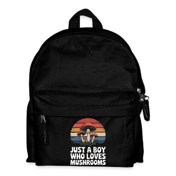 Mushroom Mushrooms Funghi Mushroom - Kids' Backpack - black - Front