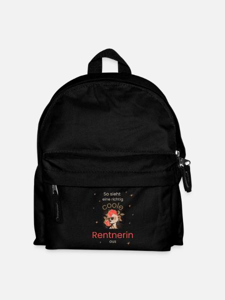 Rente So Sieht Eine Richtig Coole Rentnerin Aus - Kinder Rucksack - Schwarz