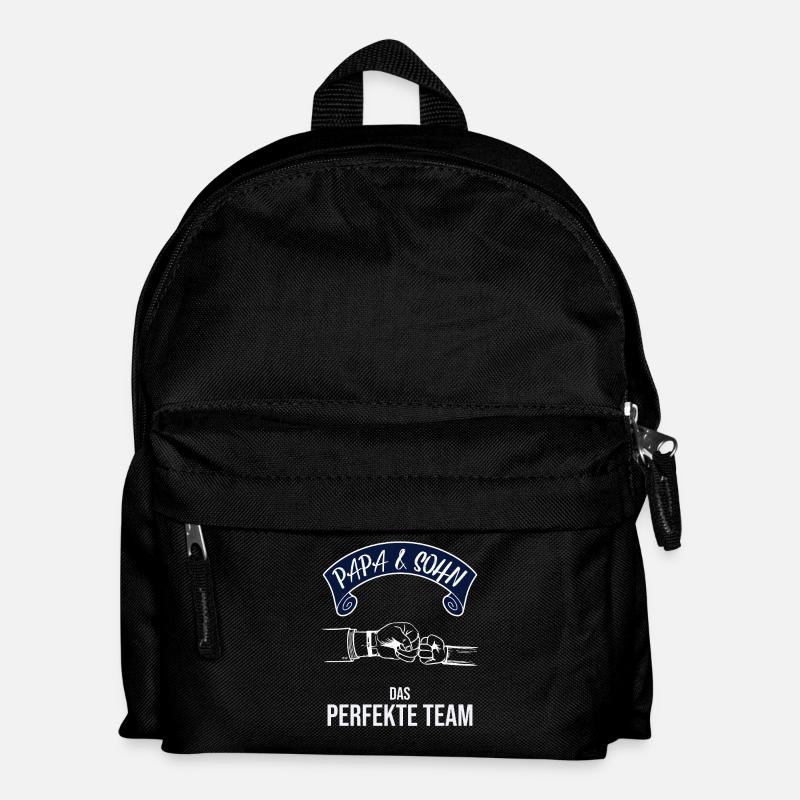 Papa & Sohn Das Perfekte Team Vatertag Geburtstag - Kinder Rucksack - Schwarz
