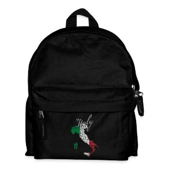 Italienische Silhouette mit Script - Kinder Rucksack - Schwarz - Vorne
