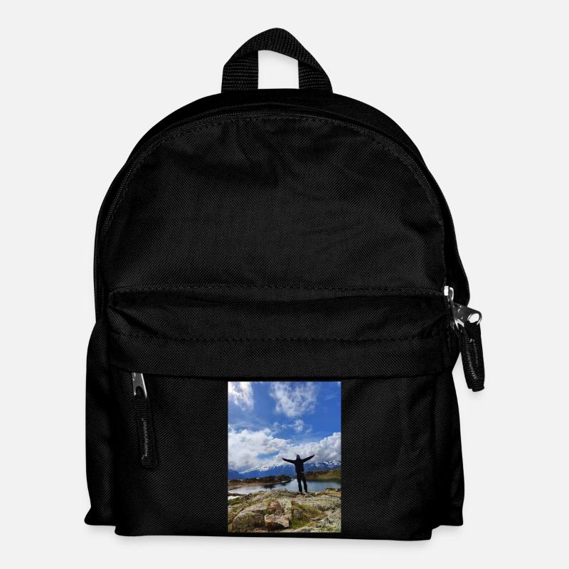 Triumphgipfel an der Spitze - Kinder Rucksack - Schwarz