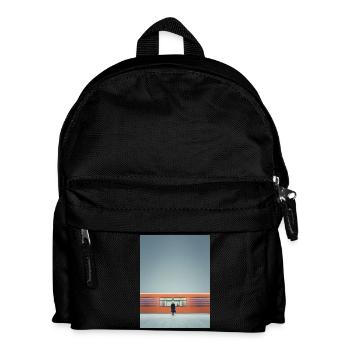 Minimalistischer U-Bahn-Moment - Kinder Rucksack - Schwarz - Vorne