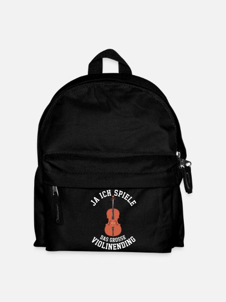 Cello - Ja ich spiele das grosse Violinending - Kinder Rucksack - Schwarz