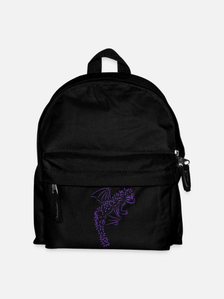 Nuri the Little Dragon, Purple - Kids' Backpack - black