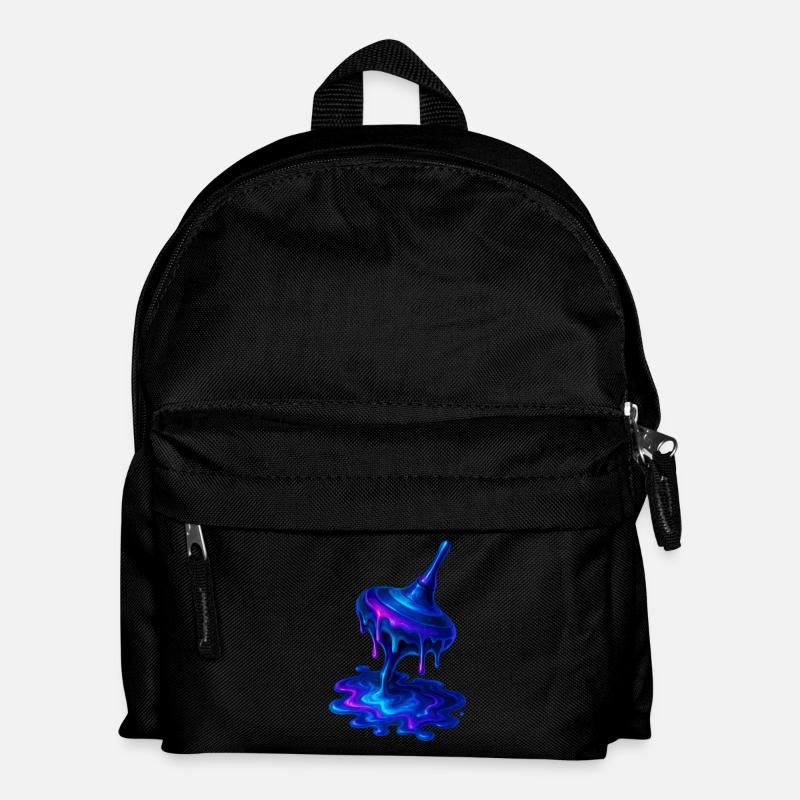 Melting Top Blue Purple - Kids' Backpack - black