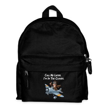 Pilote drôle : Je suis dans les nuages ! - Sac à dos Enfant - noir - Devant