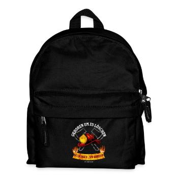 Geboren zum Löschen – Bürojob Edition - Kinder Rucksack - Schwarz - Vorne