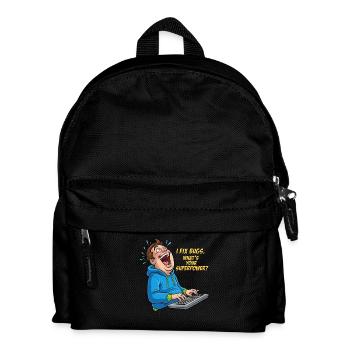 Bugfixer Power: Dein Superhelden-Skill! - Kinder Rucksack - Schwarz - Vorne