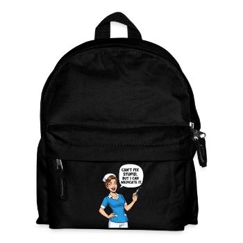 Nurse Humor: Medication Stupidity - Kids' Backpack - black - Front