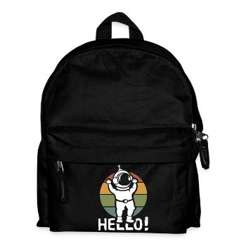 Hello Astronaut cartoon - Space retro comic - Kids' Backpack - black - Front