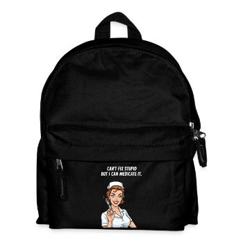 Dummheit Medikamentös lösbar! Krankenschwester Fun - Kinder Rucksack - Schwarz - Vorne