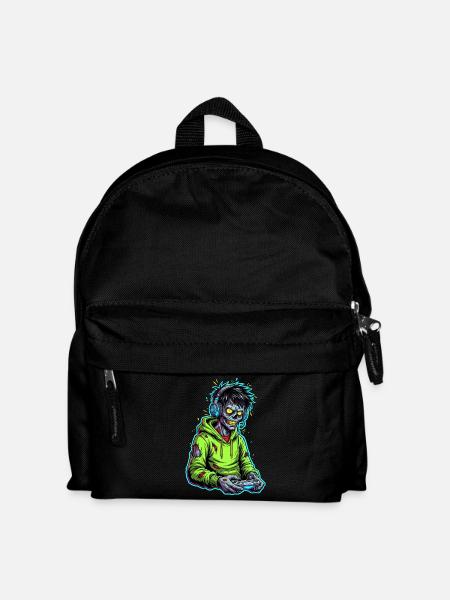 Zombie Gamer – Hirn braucht Pause! - Kinder Rucksack - Schwarz