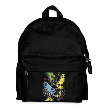 Kreatives Street Art Design Neonfarben Pro Gamer - Kinder Rucksack - Schwarz - Vorne