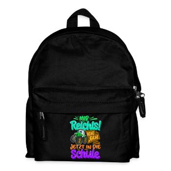 Traktor Kinder Einschulung - Kinder Rucksack - Schwarz - Vorne