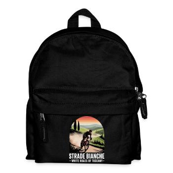 Strade Bianche Art Cyclisme Toscane - Sac à dos Enfant - noir - Devant