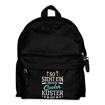 So sieht ein richtig cooler Küster aus - Kinder Rucksack - Schwarz - Vorne