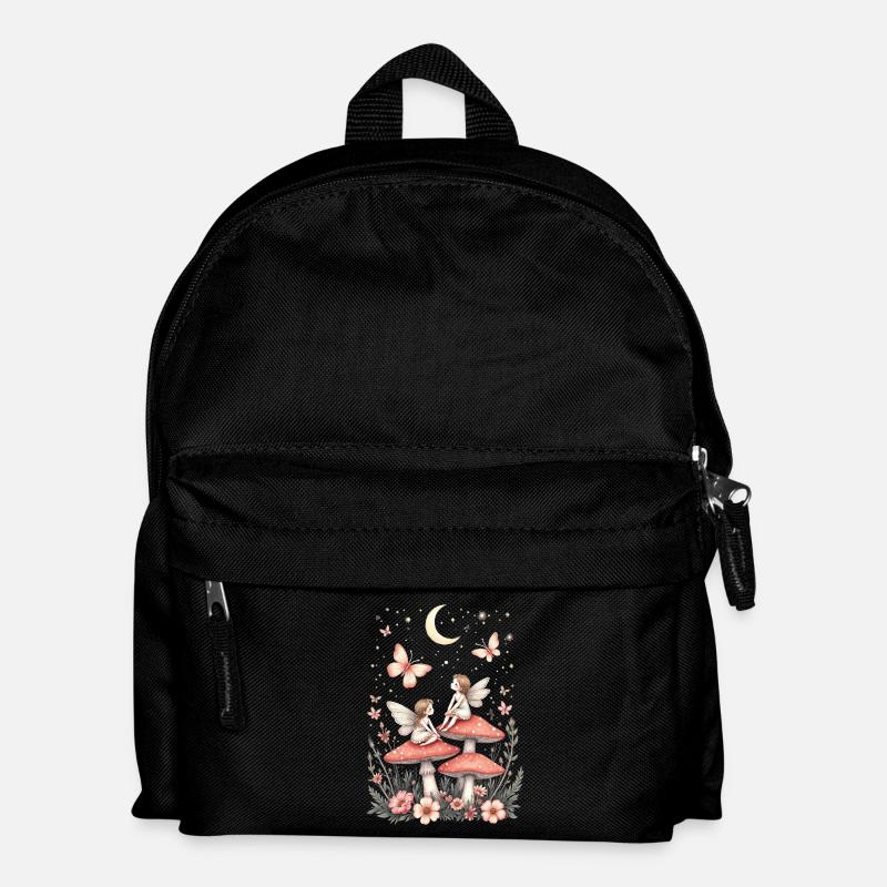 Märchenhafte Zwergenflügel Fantasieillustration - Kinder Rucksack - Schwarz