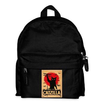 Warrior Cat in War Sky - Kids' Backpack - black - Front