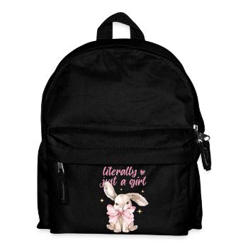 Just a Girl Coquette Shirt – Girly Top - Kids' Backpack - black - Front