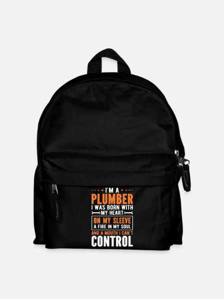 Funny Plumber Quote Design - Kids' Backpack - black