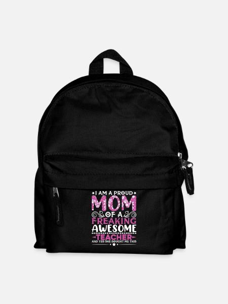 Proud Teachers Message - Kids' Backpack - black
