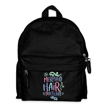Mermaid hair don´t care 80s Retro Pastellfarben - Kinder Rucksack - Schwarz - Vorne