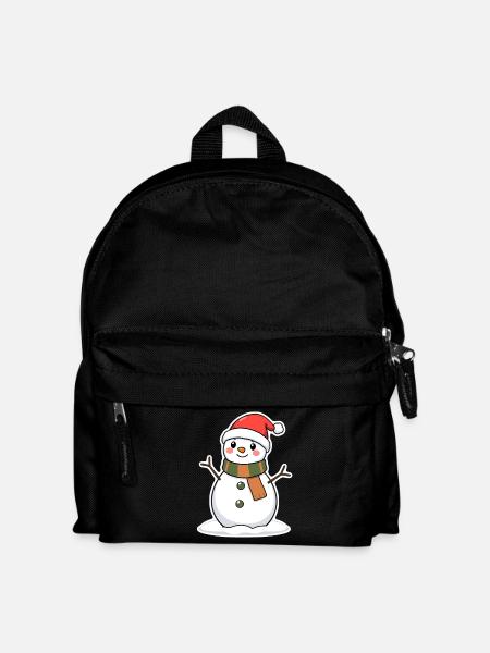 Schneemann - Kinder Rucksack - Schwarz