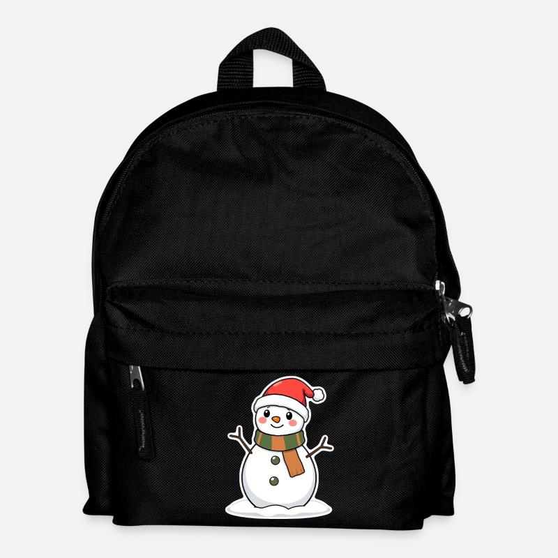 Schneemann - Kinder Rucksack - Schwarz