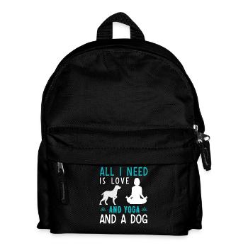 Amour des chiens de yoga - Sac à dos Enfant - noir - Devant