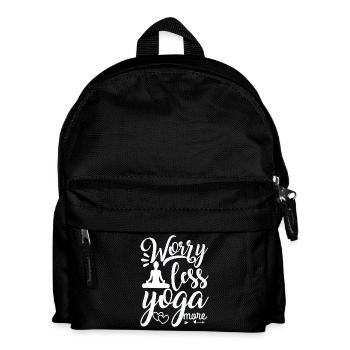 S’inquiéter moins, yoga plus - Sac à dos Enfant - noir - Devant