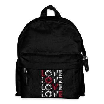 Love 4x – Liebe, Romantik & Typografie Design - Kinder Rucksack - Schwarz - Vorne