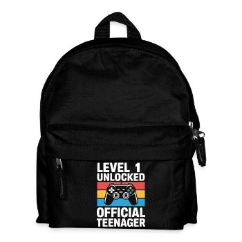 Niveau 1 Cadeau de joueur d’anniversaire débloqué - Sac à dos Enfant - noir - Devant