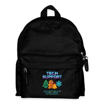 Lustiger Technischer Support Debug Weihnachten - Kinder Rucksack - Schwarz - Vorne
