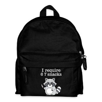 6-7 Refroidisseur de mèmes Internet 6 7 Raton laveur - Sac à dos Enfant - noir - Devant