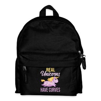 Real Unicorns have curves - Kids' Backpack - black - Front