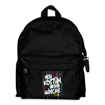 Mein Kostüm war in der Wäsche für den Karneval  - Kinder Rucksack - Schwarz - Vorne