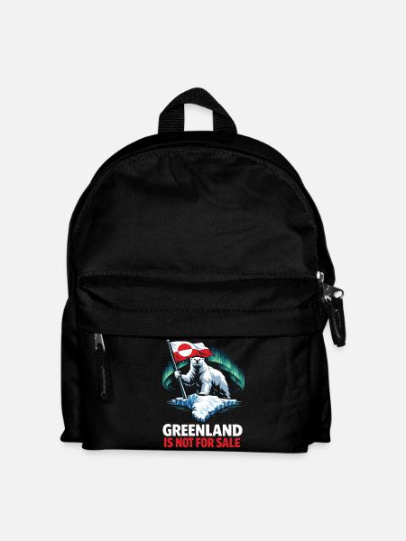 Grönland Bär Flagge Nicht Zu Verkaufen - Kinder Rucksack - Schwarz