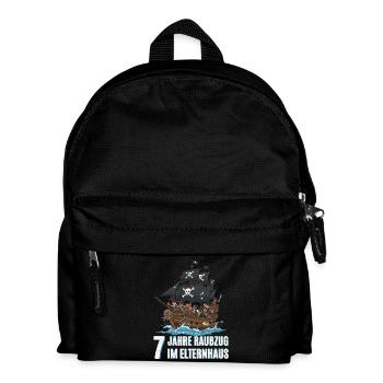 7th Birthday Pirates - Kids' Backpack - black - Front
